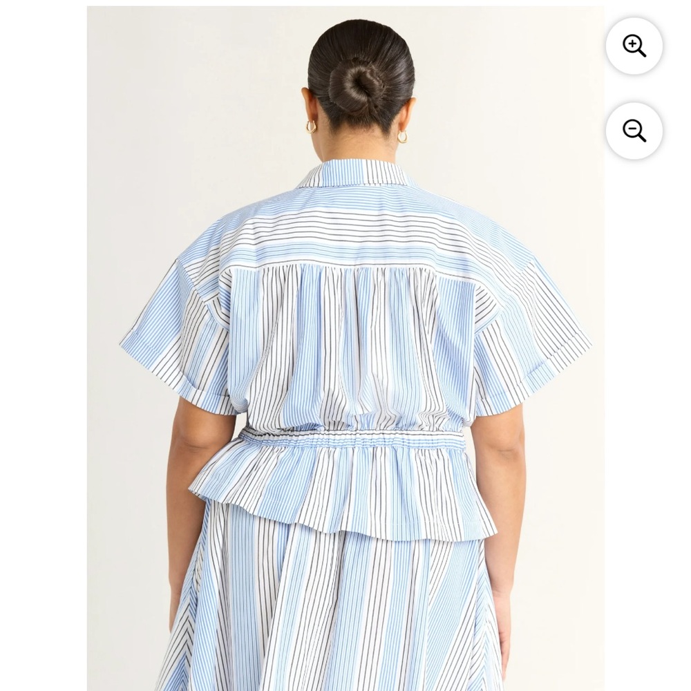 Free Assembly Bow Front Cotton Utility Shirt - Picture 3 of 3